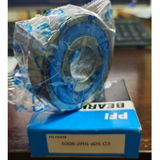 Підшипник 6306/25 6306-2RS d25 C3 (25x72x19) PFI USA