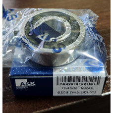 Підшипник 6203 D43 2RS/C3 A&S (17x43x12)