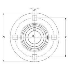 Корпус підшипника PF 210 (50x155x13.5) SNR