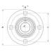 Корпус підшипника PF 210 (50x155x13.5) SNR
